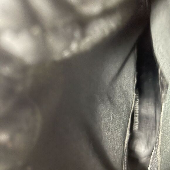 Worthington Leather Black Cinched Elastic Ankle heels Boots square toe SZ10M - Picture 8 of 8